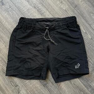 Vintage Y2K 00s Fox Racing Black Sport Racing Gym Swim Short